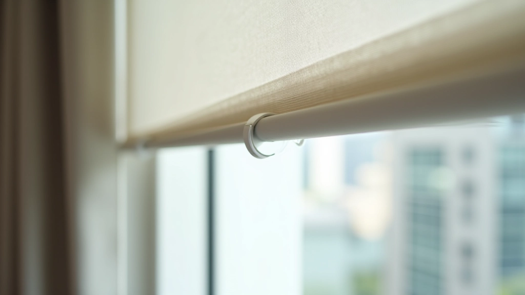 Premium motorized window shade system installation detail
